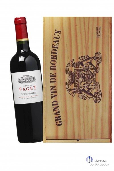 2015 Château Faget 2er Holzkiste