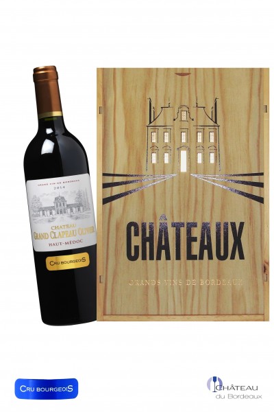 2014 Château Grand Clapeau Olivier 3er Holzkiste